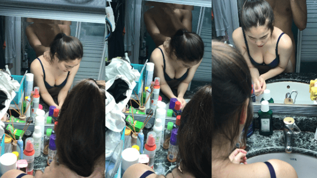 Doggy em trước gương trong nhà vệ sinh - xqrtrcyz.co.uk